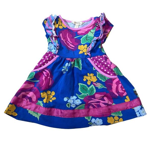 Matilda Jane SPRING FEVER DRESS Girl Size 2T Brilliant Daydream Summer Floral - Picture 1 of 7